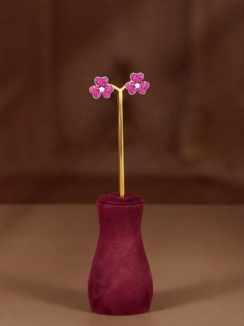 Magenta Bloom Studs