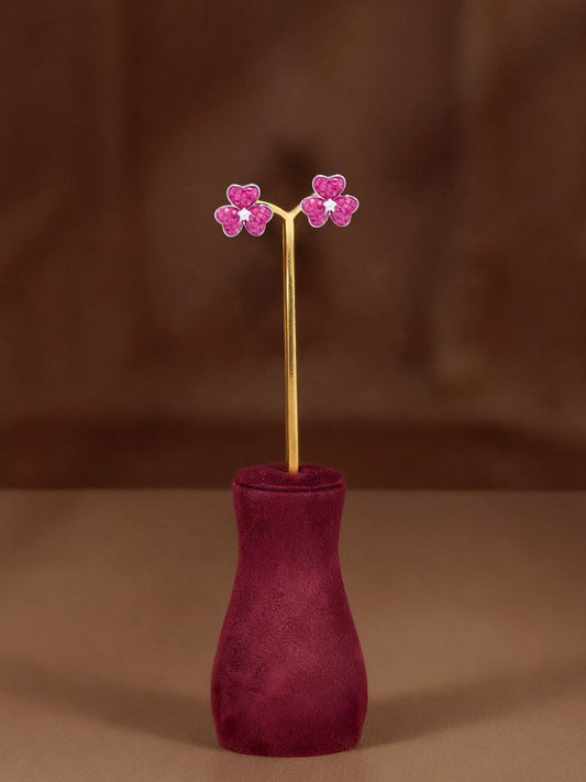 Magenta Bloom Studs